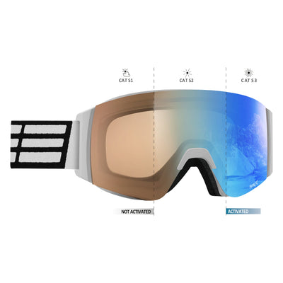 Salice 105 DARWX Double Antifog Mirror Light Adaptive White-Black