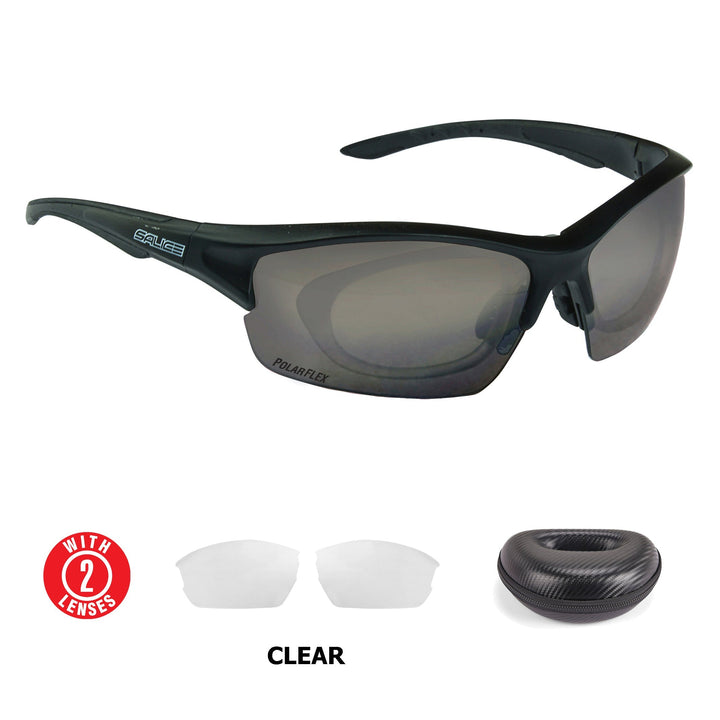 Salice 838 P Polarised Black Bike Sunglass Italian Design Bike