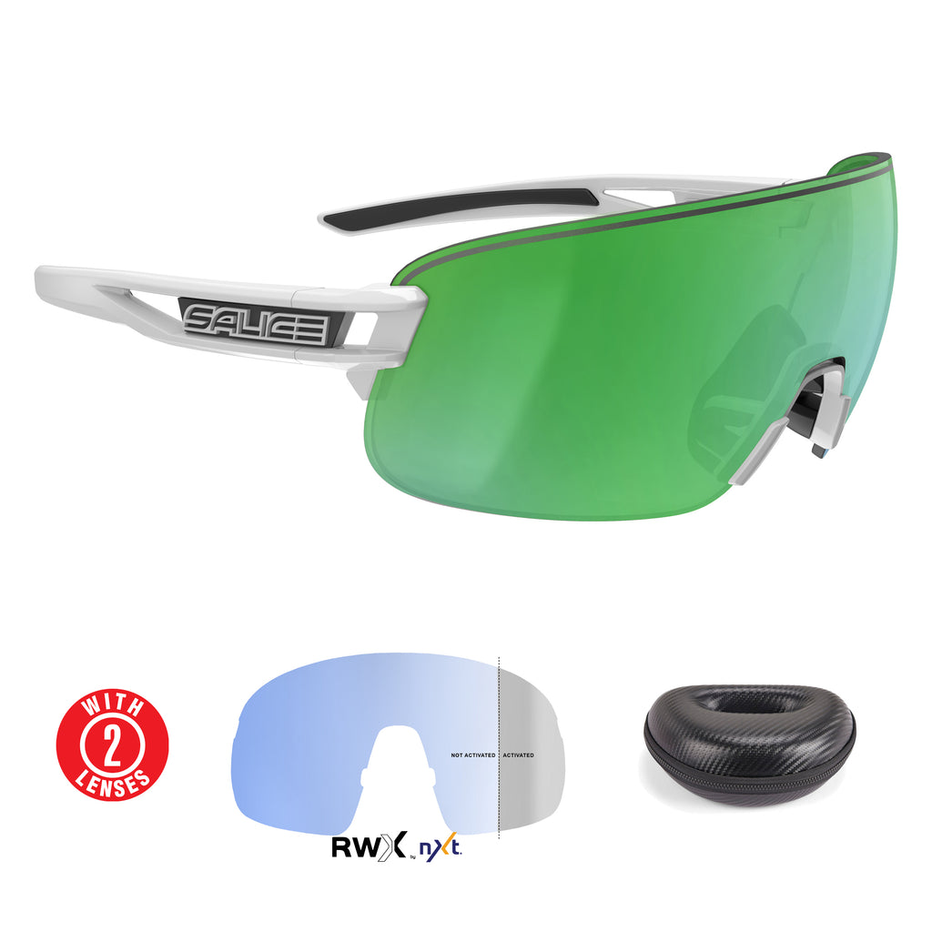 Salice 021 RWX Mirror Light Adaptive White Bike Sunglass Italian